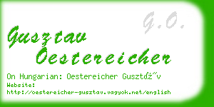 gusztav oestereicher business card